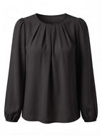 Women’s Top – Pleated Puff Sleeve Blouse