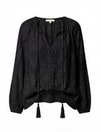 Women’s Top – Boho Lace Blouse with Split Neckline