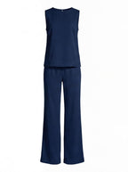 Women’s Jumpsuit – Sleeveless Wide-Leg Elegant One-Piece