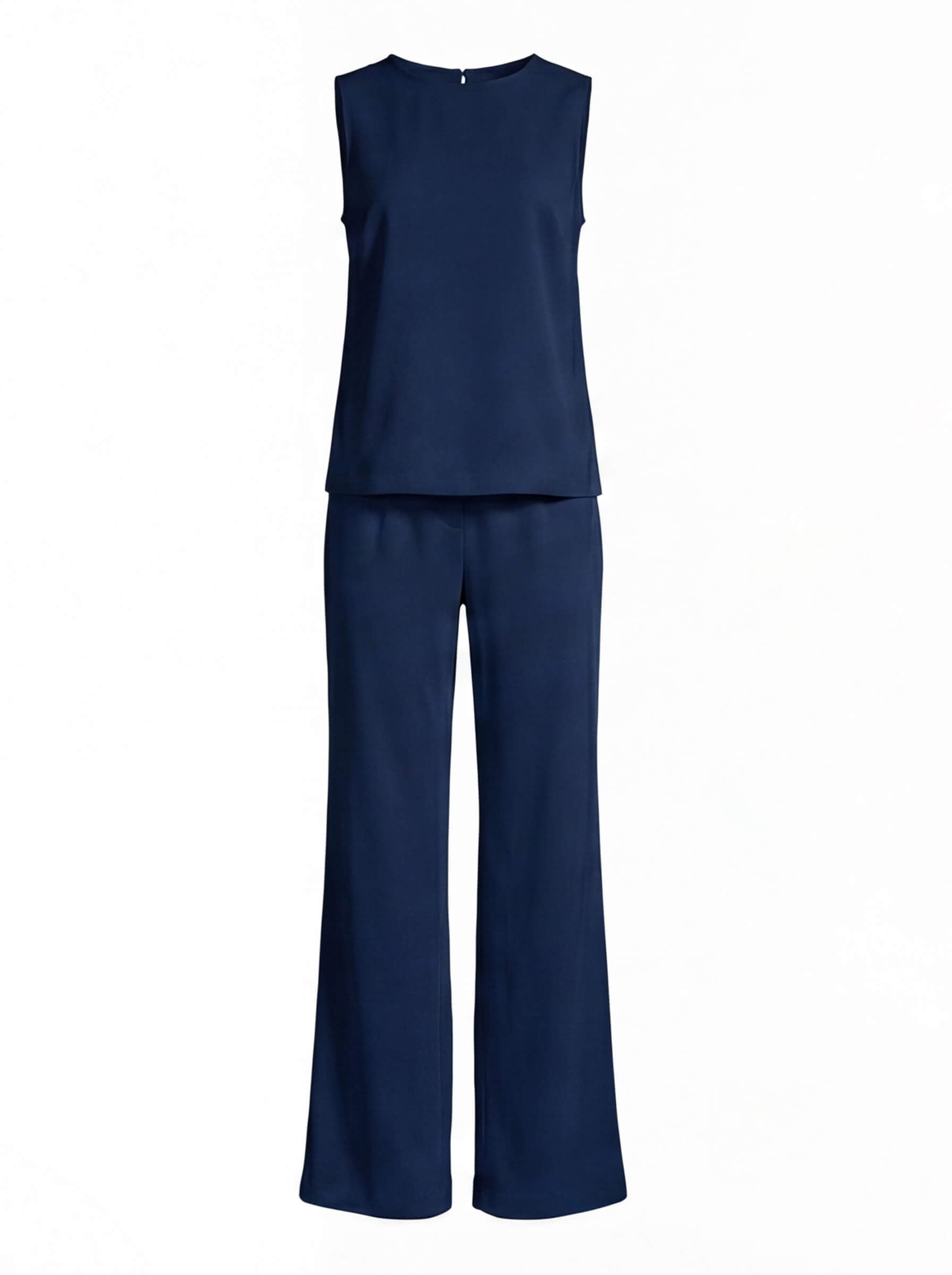Women’s Jumpsuit – Sleeveless Wide-Leg Elegant One-Piece