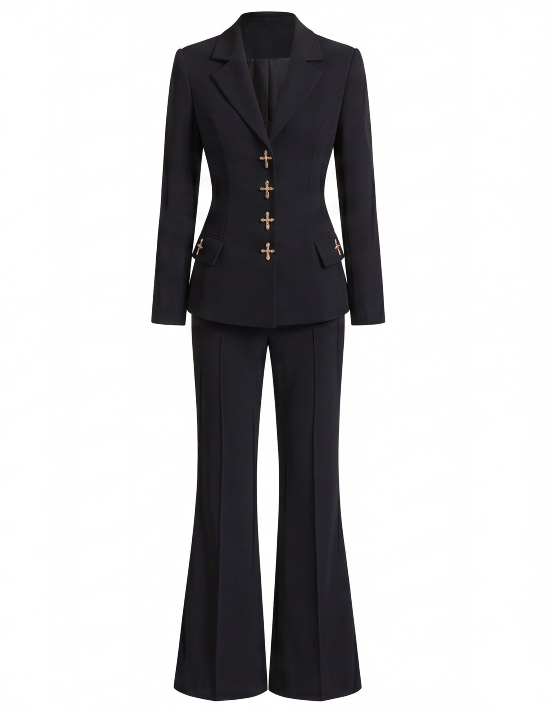 Tailored Blazer & Flared Pants Set