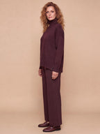 Women’s Relaxed Knit Top and Wide-Leg Trouser Set