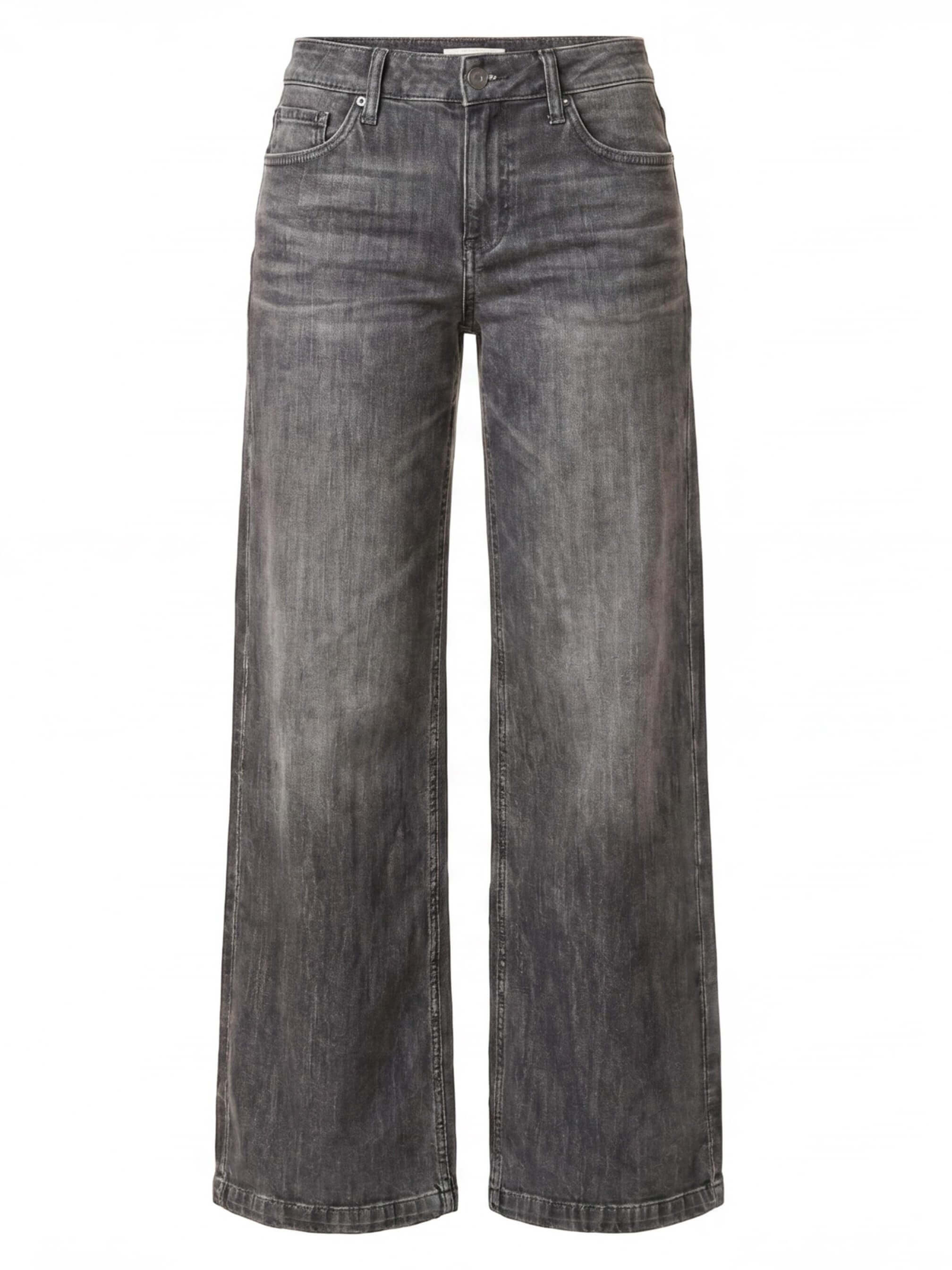 Women's wide-leg jeans with ripped details