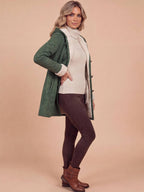 Women’s Hooded Toggle-Front Faux Shearling Coat