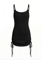 Women’s Dress – Knit Spaghetti Strap Mini Dress