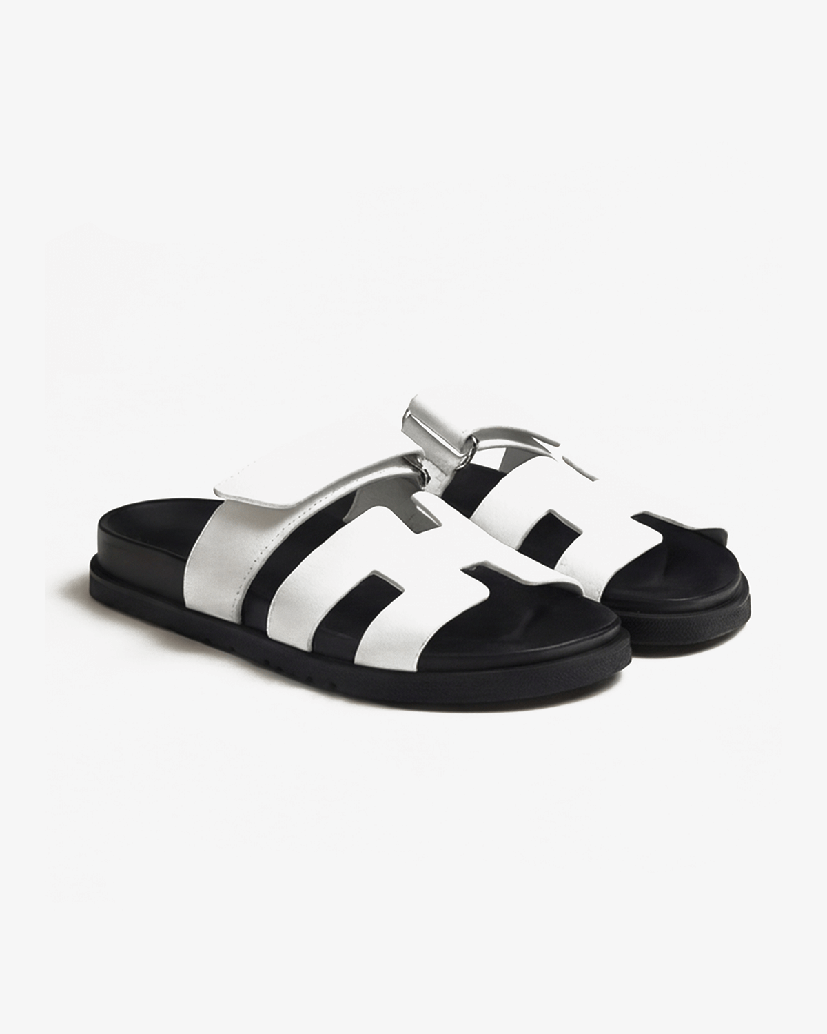 Women’s Wide Strap Padded Cutout Slide Sandals