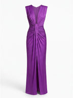Women’s Elegant Pleated Maxi Dress
