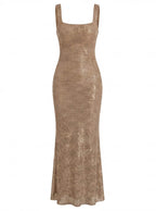 Women’s Embellished Square-Neck Evening Gown