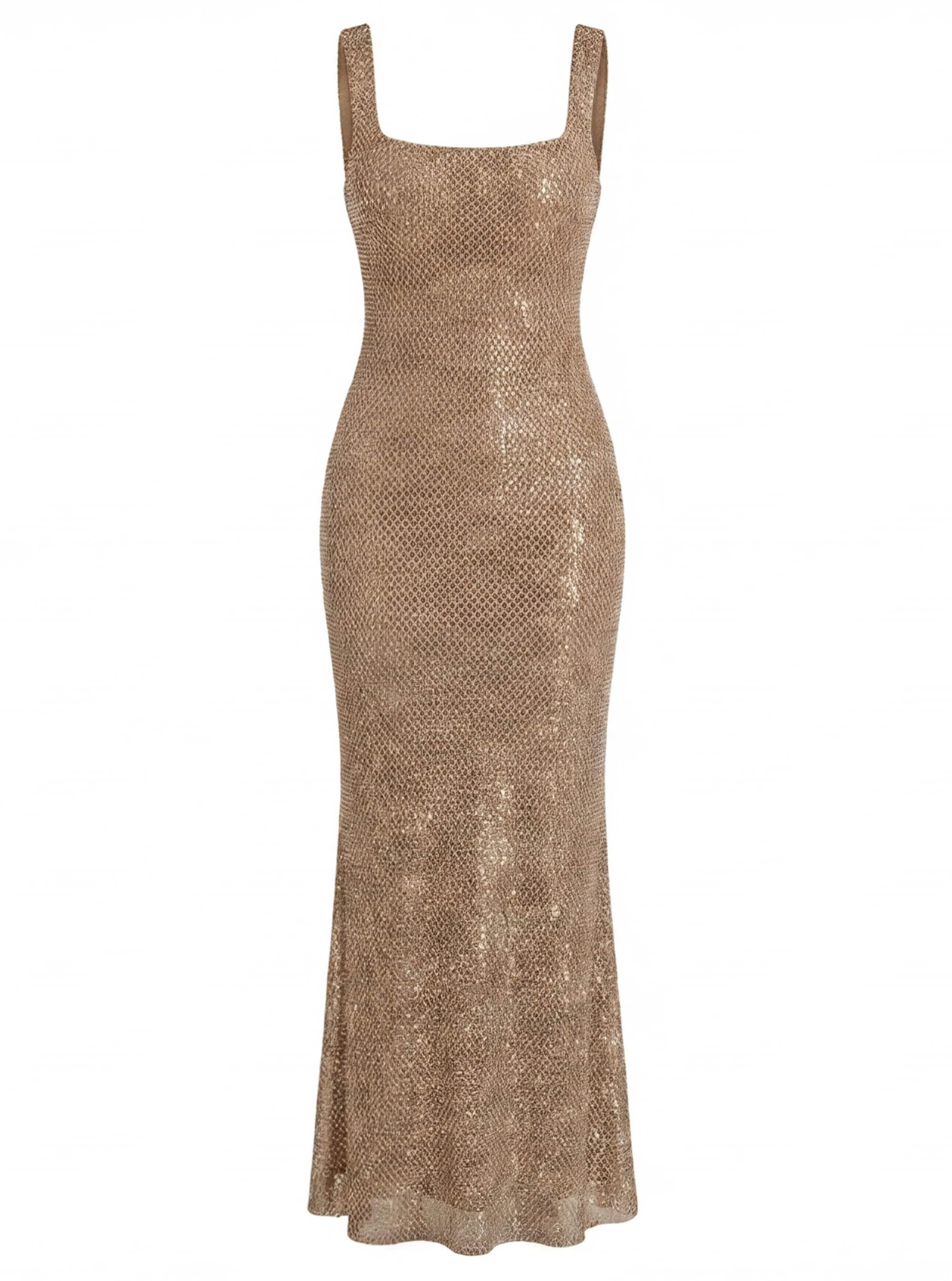 Women’s Embellished Square-Neck Evening Gown