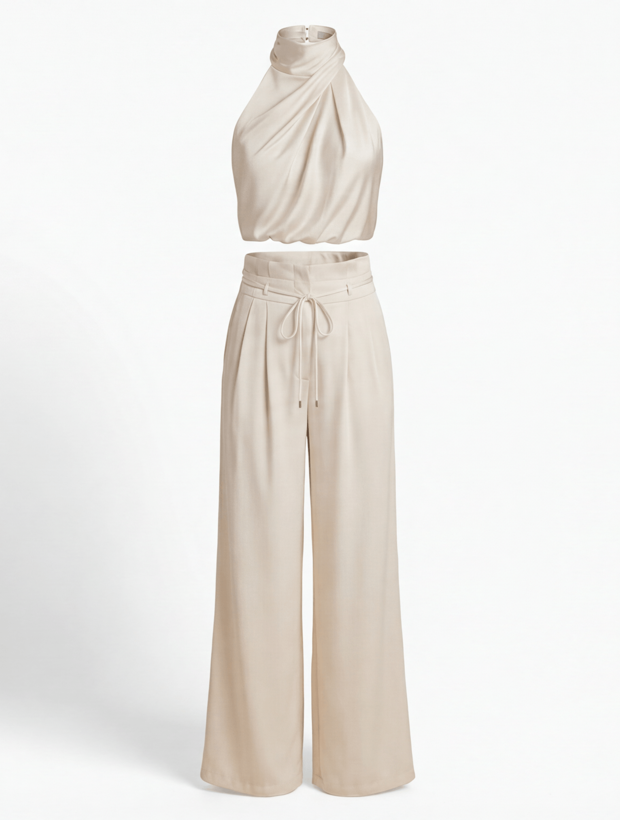 Women’s Set – One-Shoulder Top & Wide-Leg Pants
