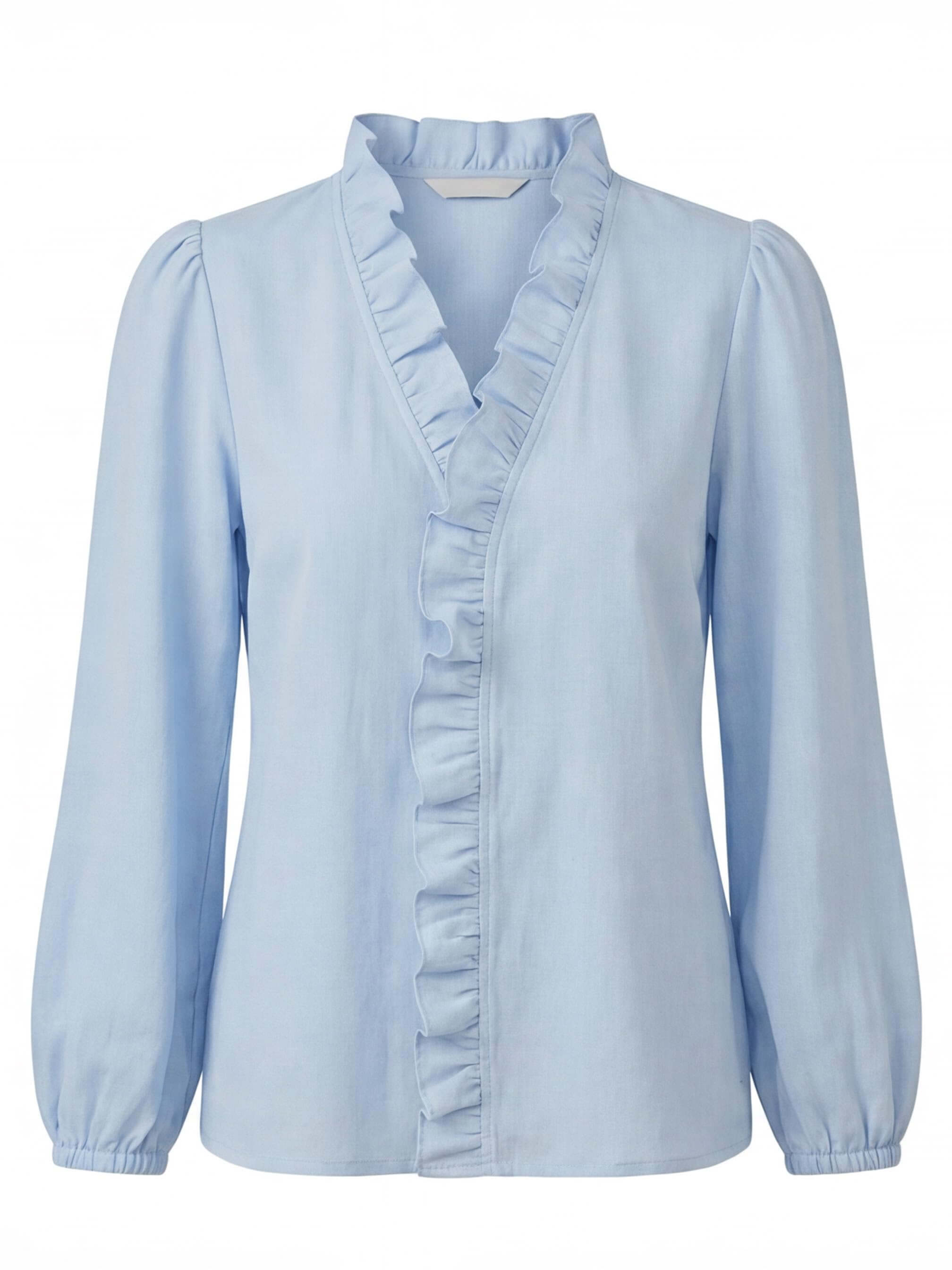 Women’s Ruffle V-Neck Blouse – Romantic Elegance & Modern Chic