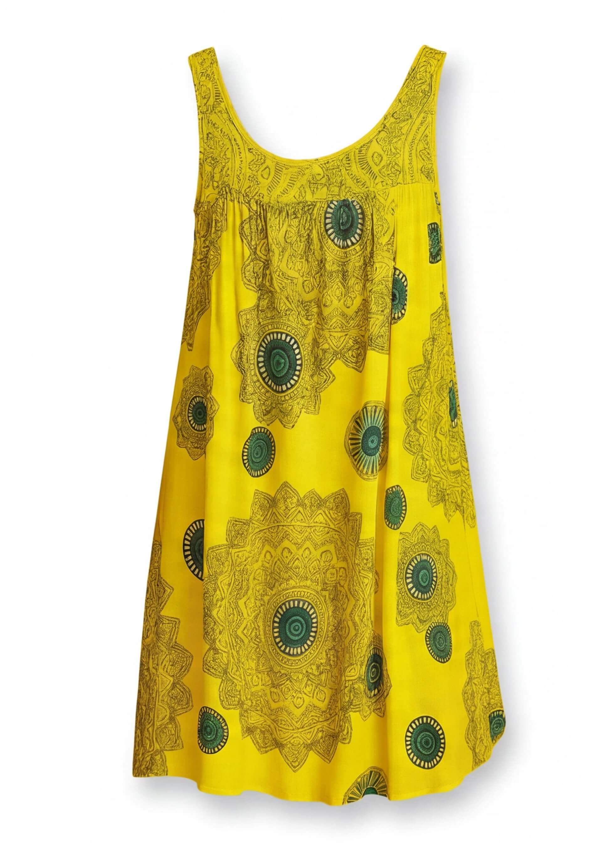 Women’s Dress – Sleeveless Printed Lightweight Summer Dress