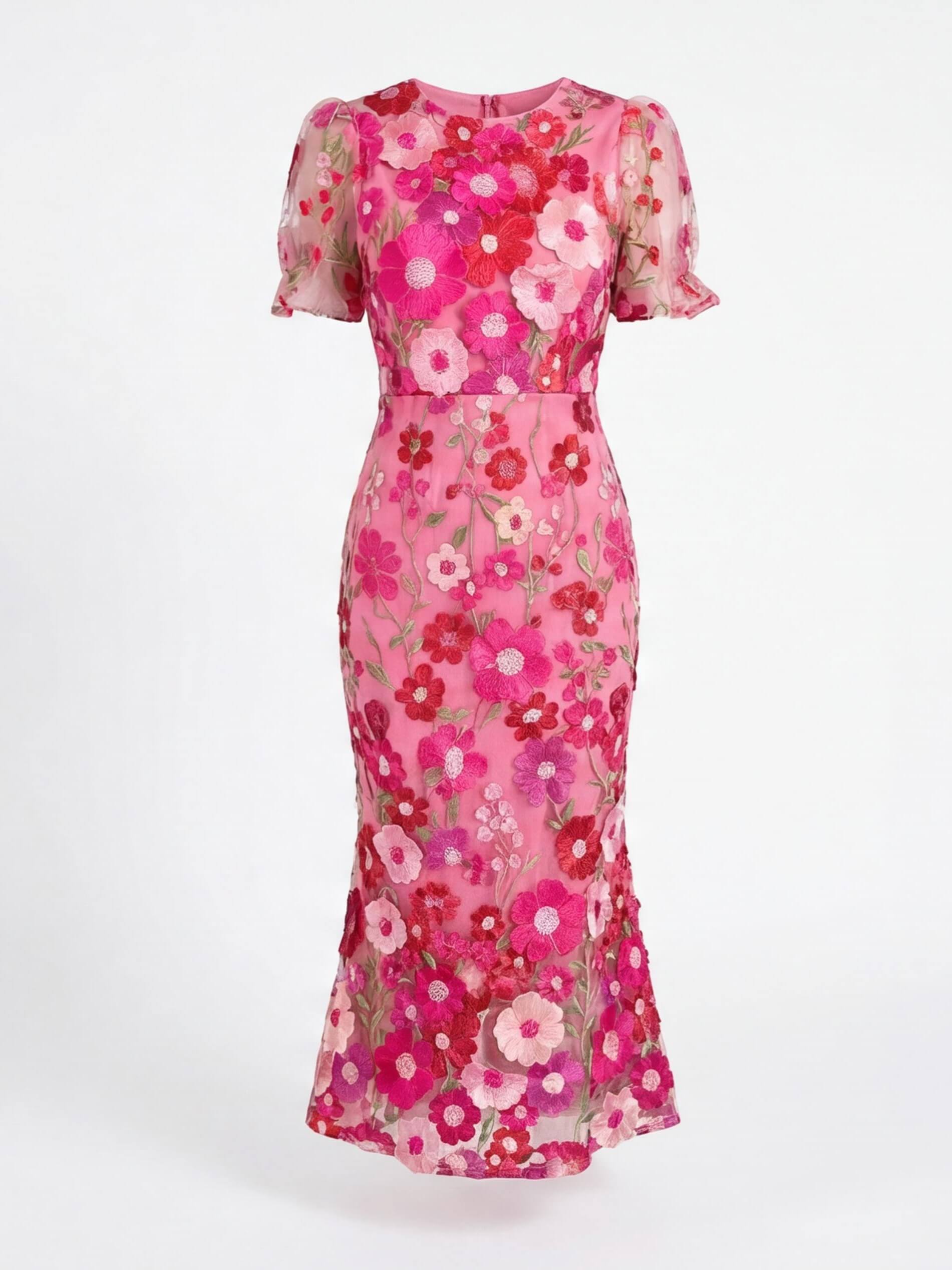 Maribel 3D Floral Midi Dress