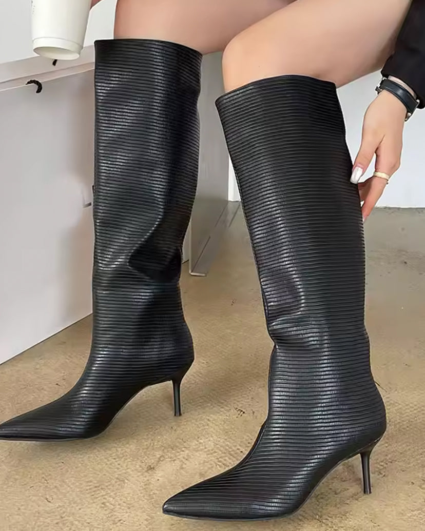 Aria Pointed Toe Knee-High Boots