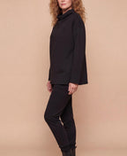 Women’s Draped Mock-Neck Statement Top