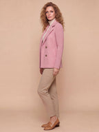 Women’s Double-Breasted Knit Sleeve Blazer