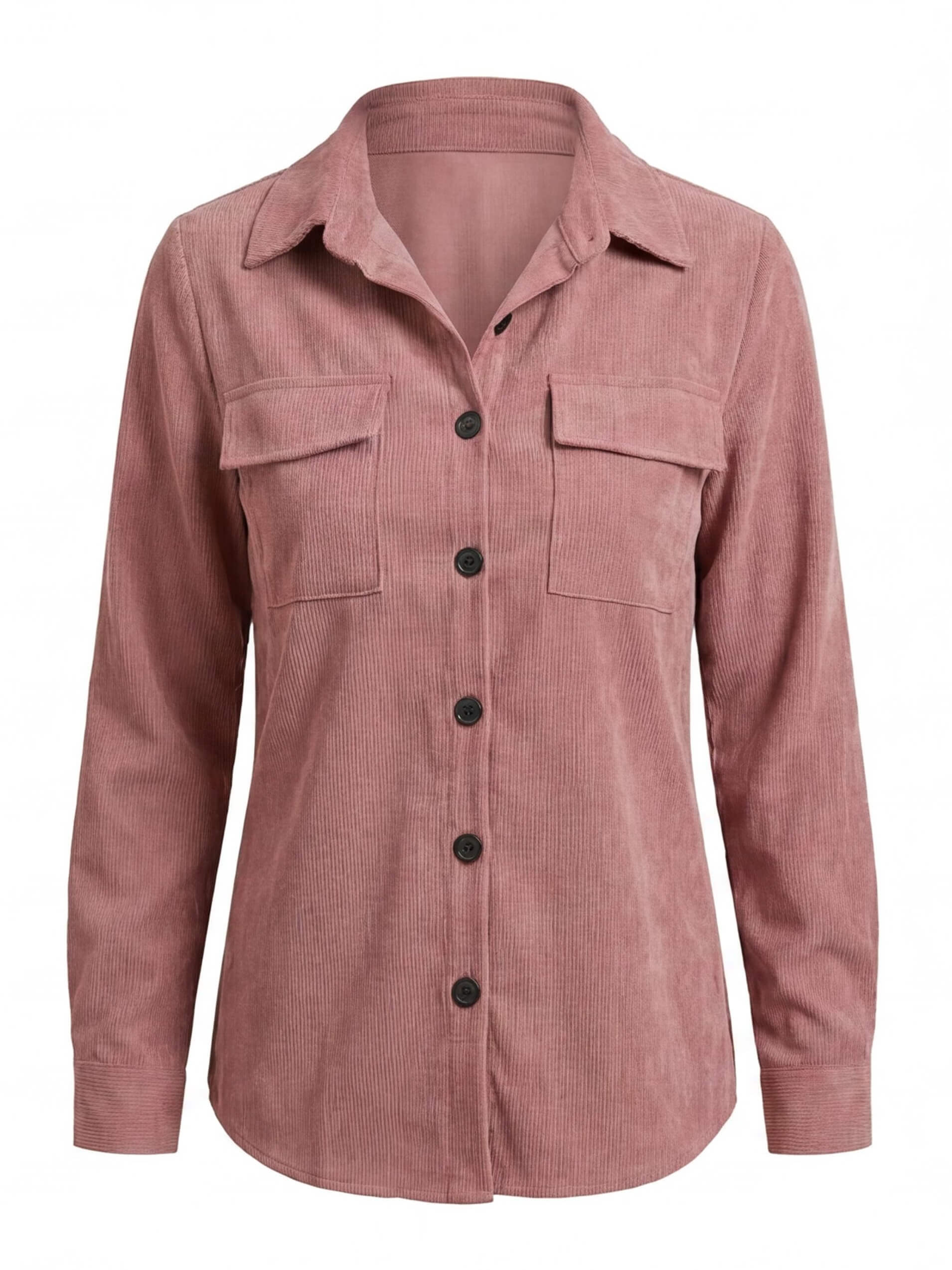 Women’s Corduroy Button Shirt – Classic Collar & Structured Casual Fit