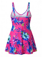 Women’s Floral Flounce Detail One-Piece Swimsuit