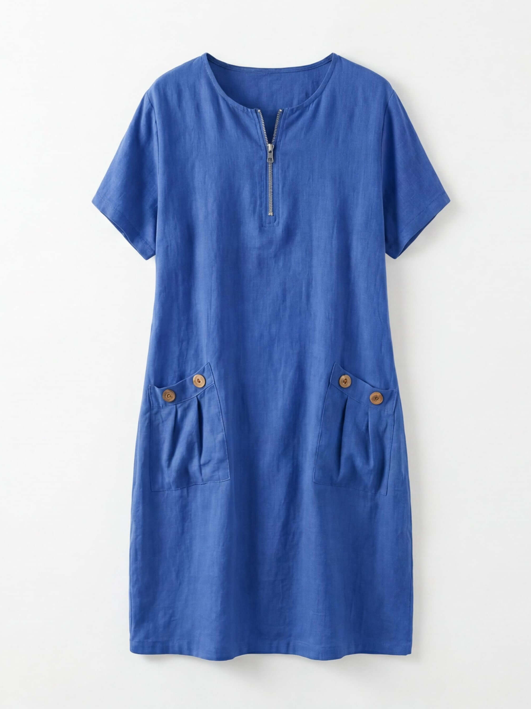Women’s Zip Neck Pocket Mini Dress