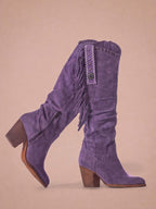 Women’s Fringe Mid-Calf Western Boots