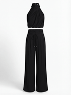 Women’s Set – One-Shoulder Top & Wide-Leg Pants