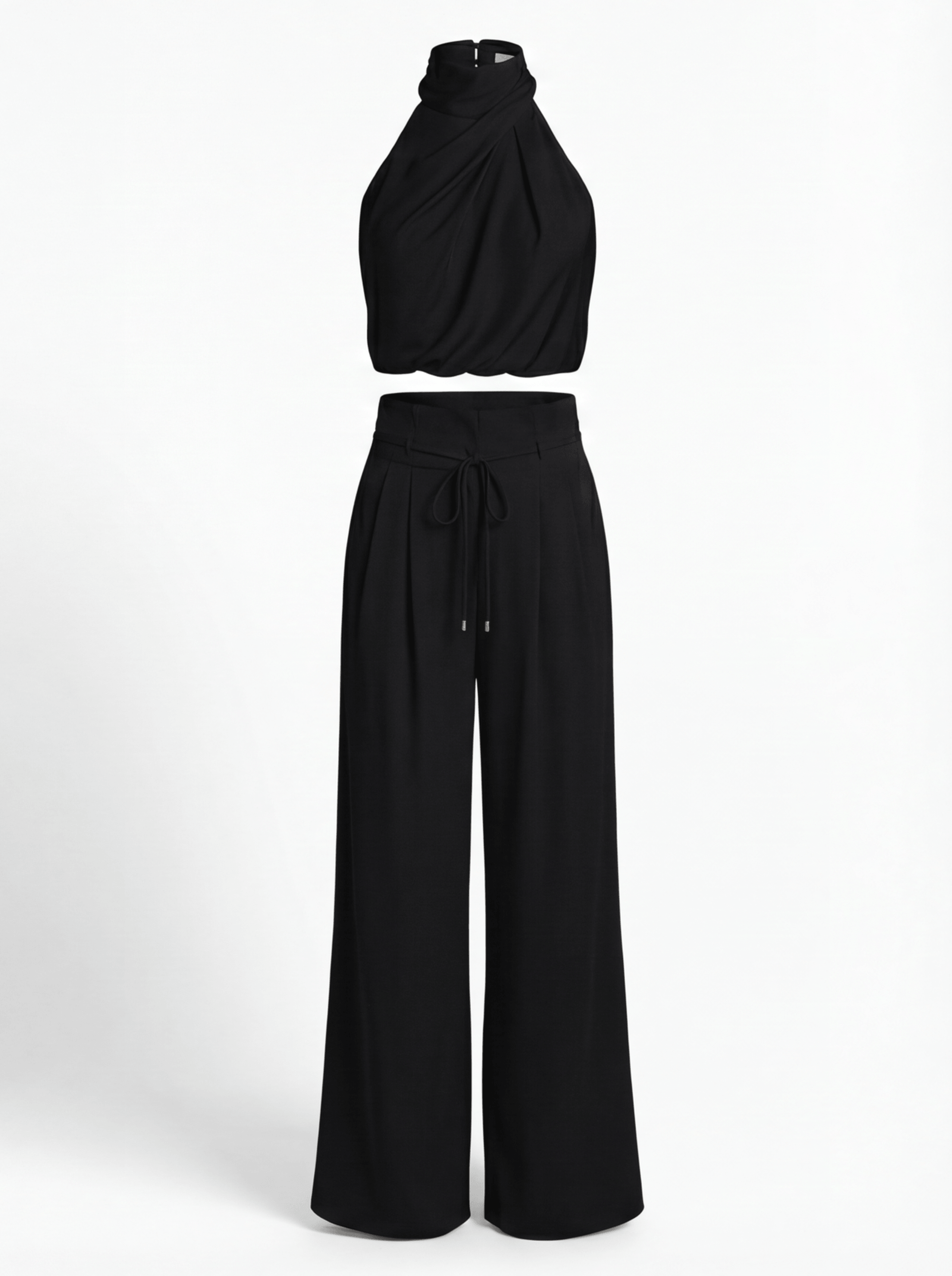 Women’s Set – One-Shoulder Top & Wide-Leg Pants