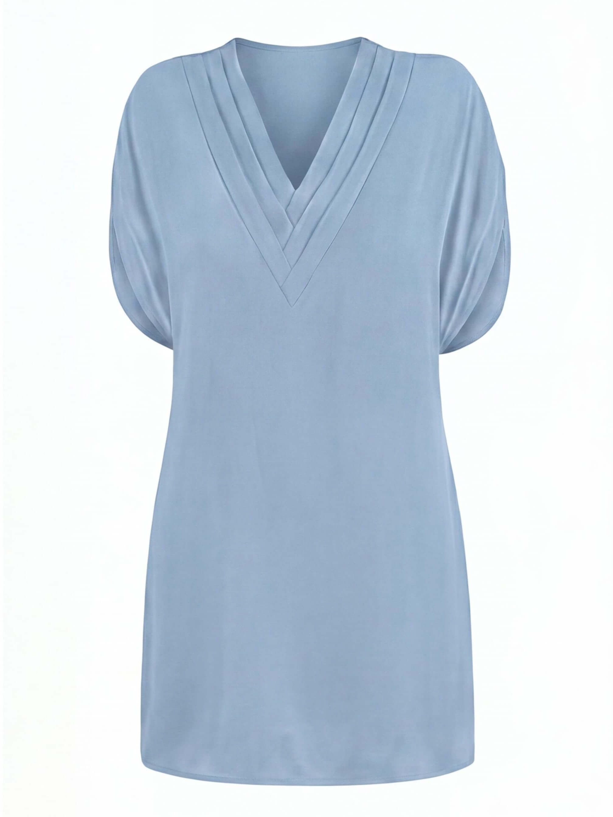 Women’s V-Neck Draped Mini Dress