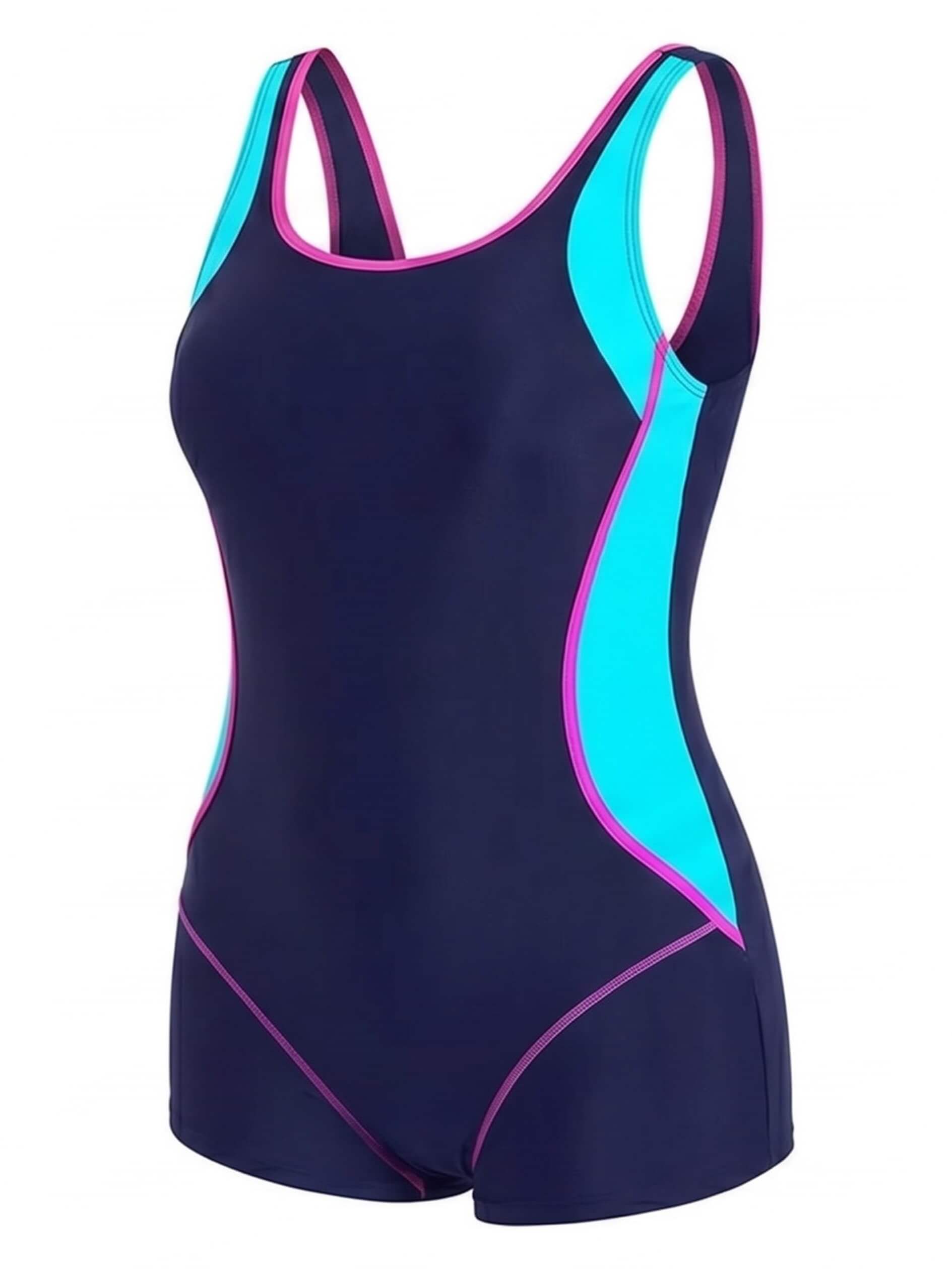 Women’s Plus Size Side-Panel One-Piece Swimsuit