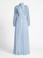 Women’s Button Front Pleated Maxi Shirt Dress
