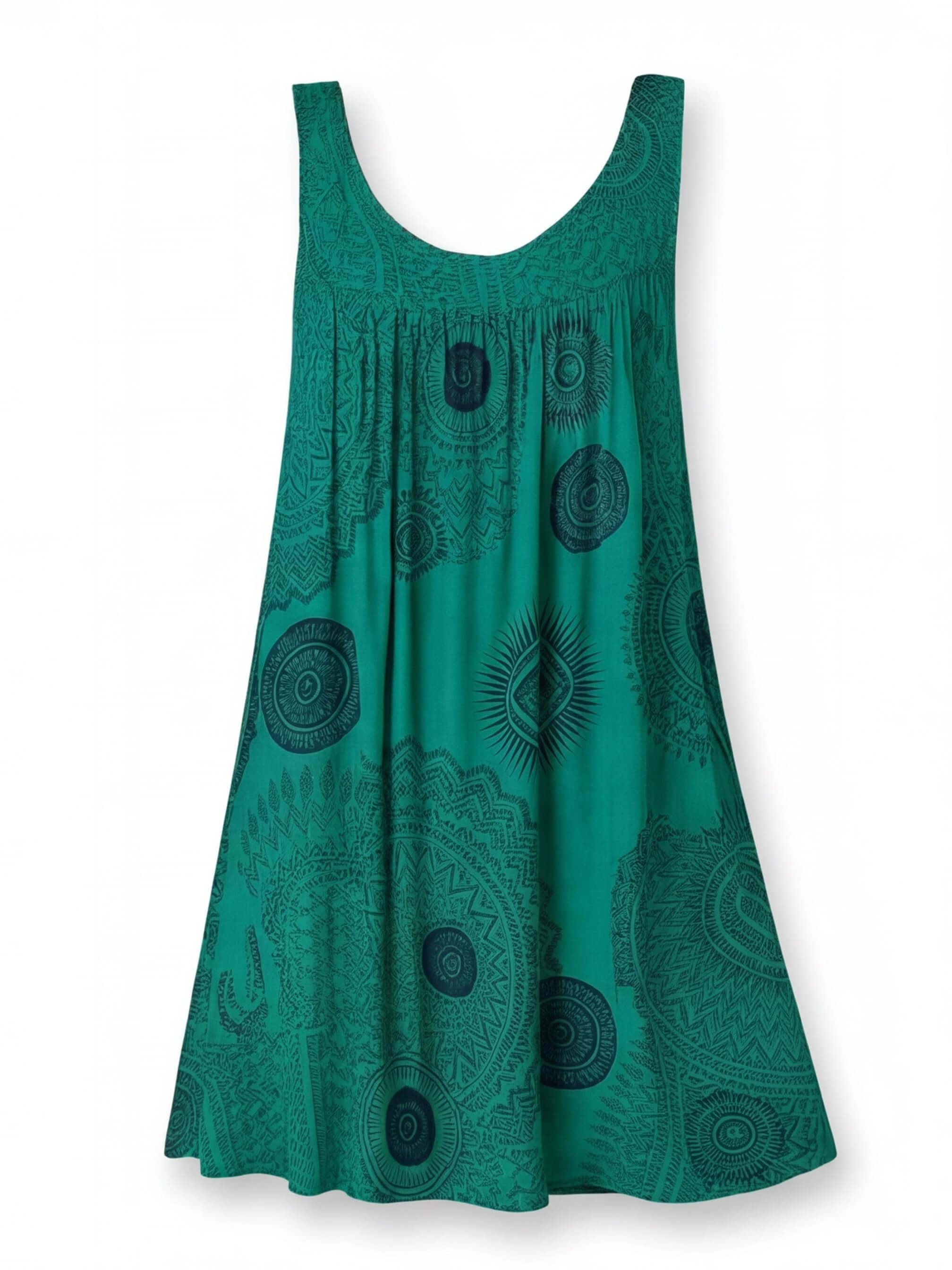 Women’s Dress – Sleeveless Printed Lightweight Summer Dress
