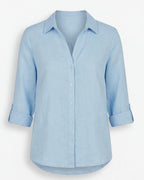Women’s Breathable Floral Button-Down Blouse