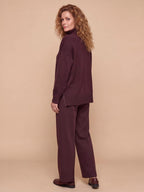 Women’s Relaxed Knit Top and Wide-Leg Trouser Set