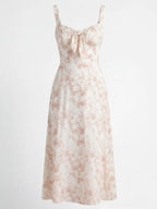 Elegant Floral Corset Midi Dress – Feminine & Flattering