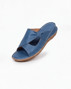 Women’s Contrast Stitching Cutout Slide Sandals