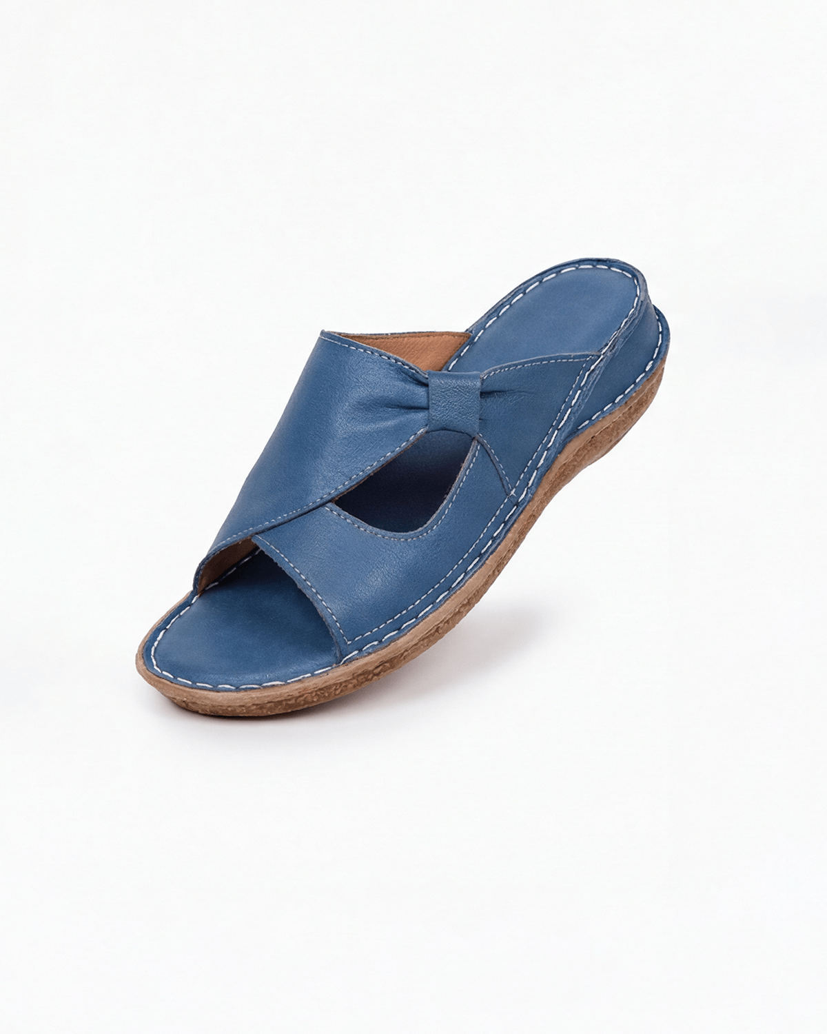 Women’s Contrast Stitching Cutout Slide Sandals