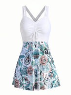 Women’s Paisley Skirted One-Piece Swimsuit