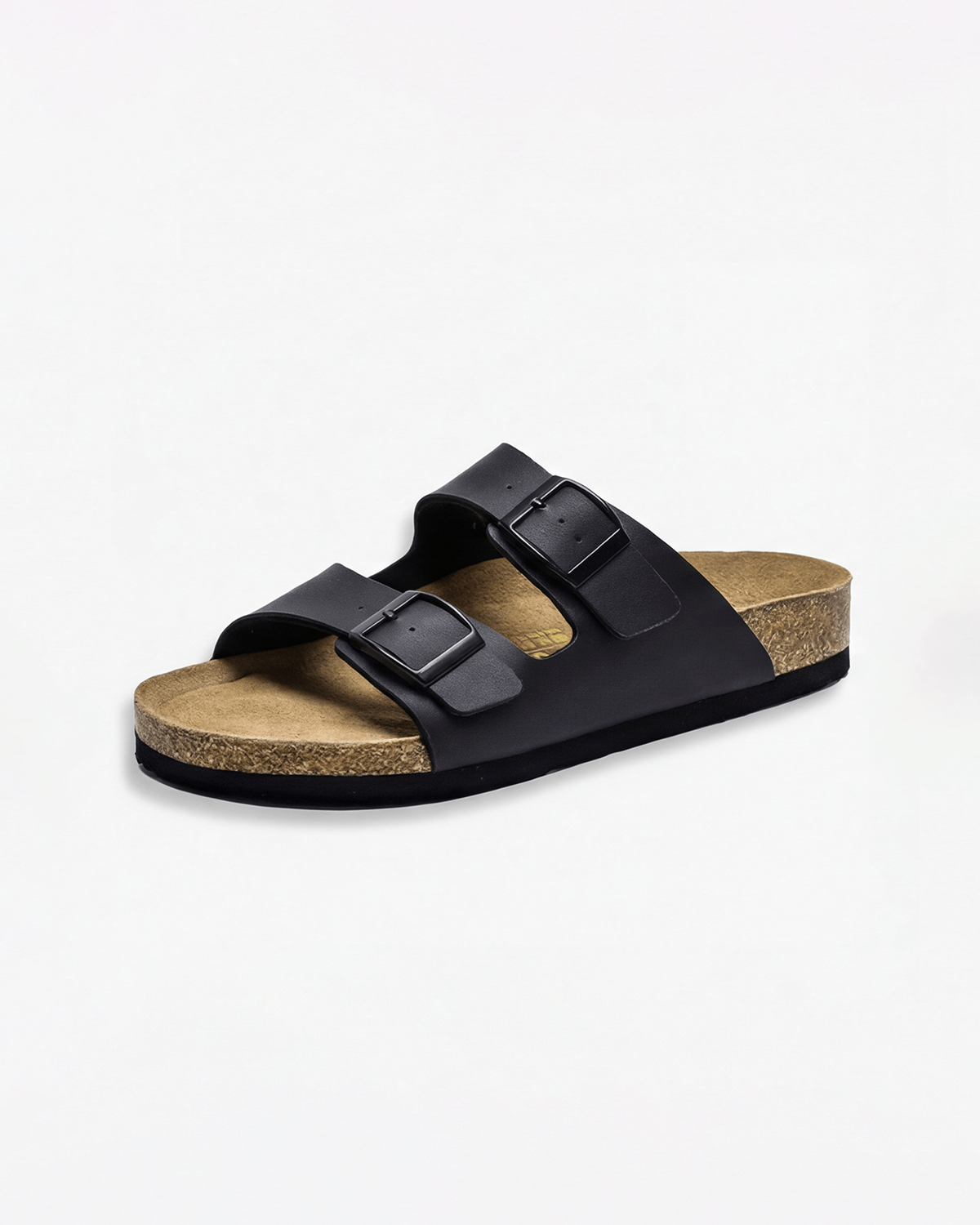 Women’s Slide Sandals- Double-Buckle
