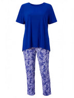 Women’s Short Sleeve Top and Printed Trouser Set