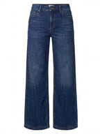 Women's wide-leg jeans with ripped details