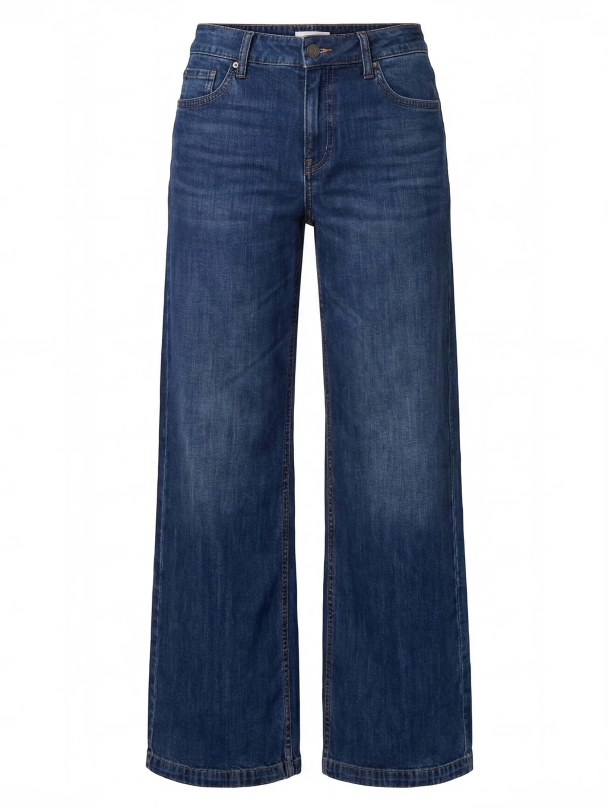 Women's wide-leg jeans with ripped details