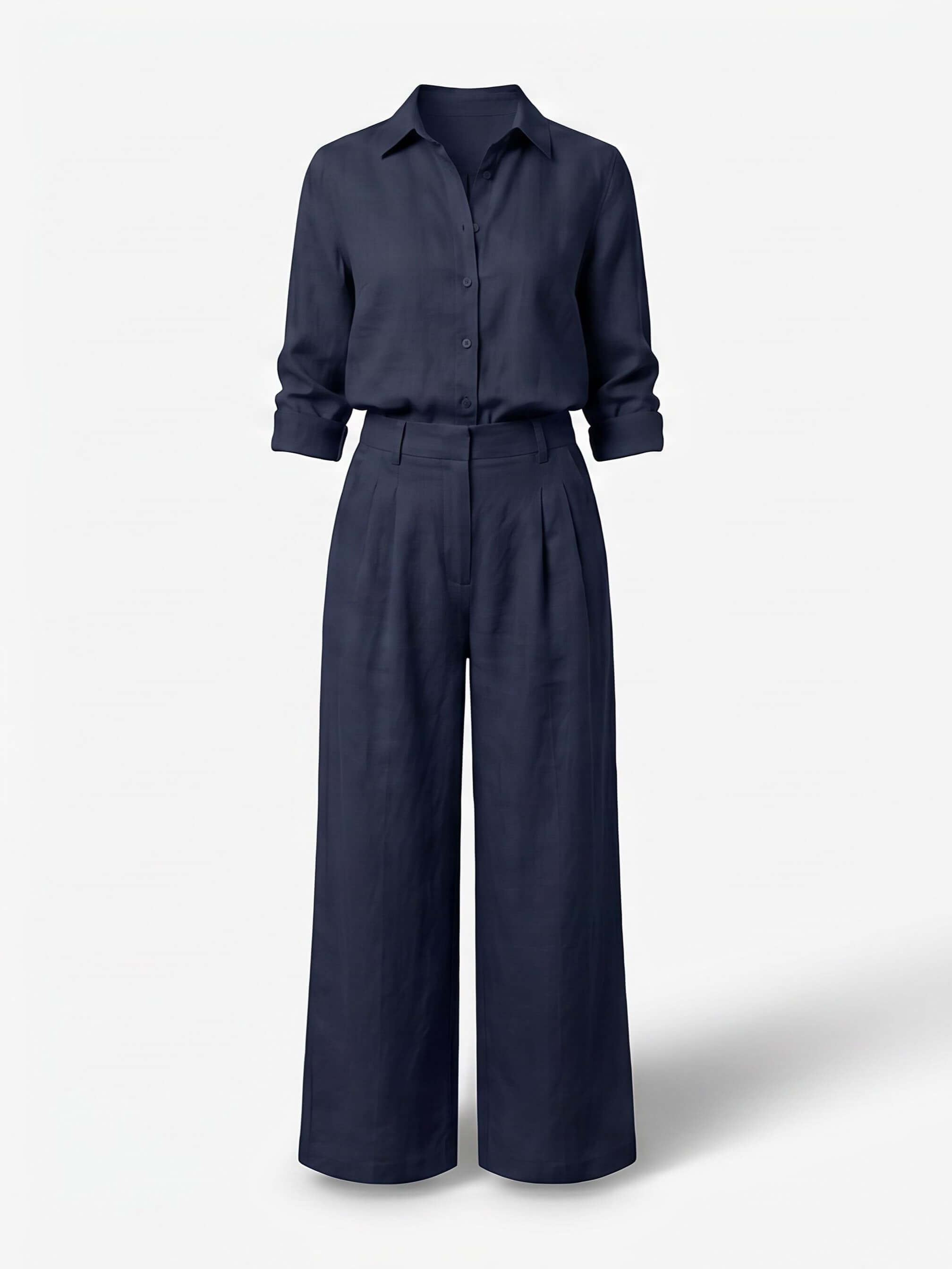 Women’s Tailored Shirt and Wide-Leg Trouser Set