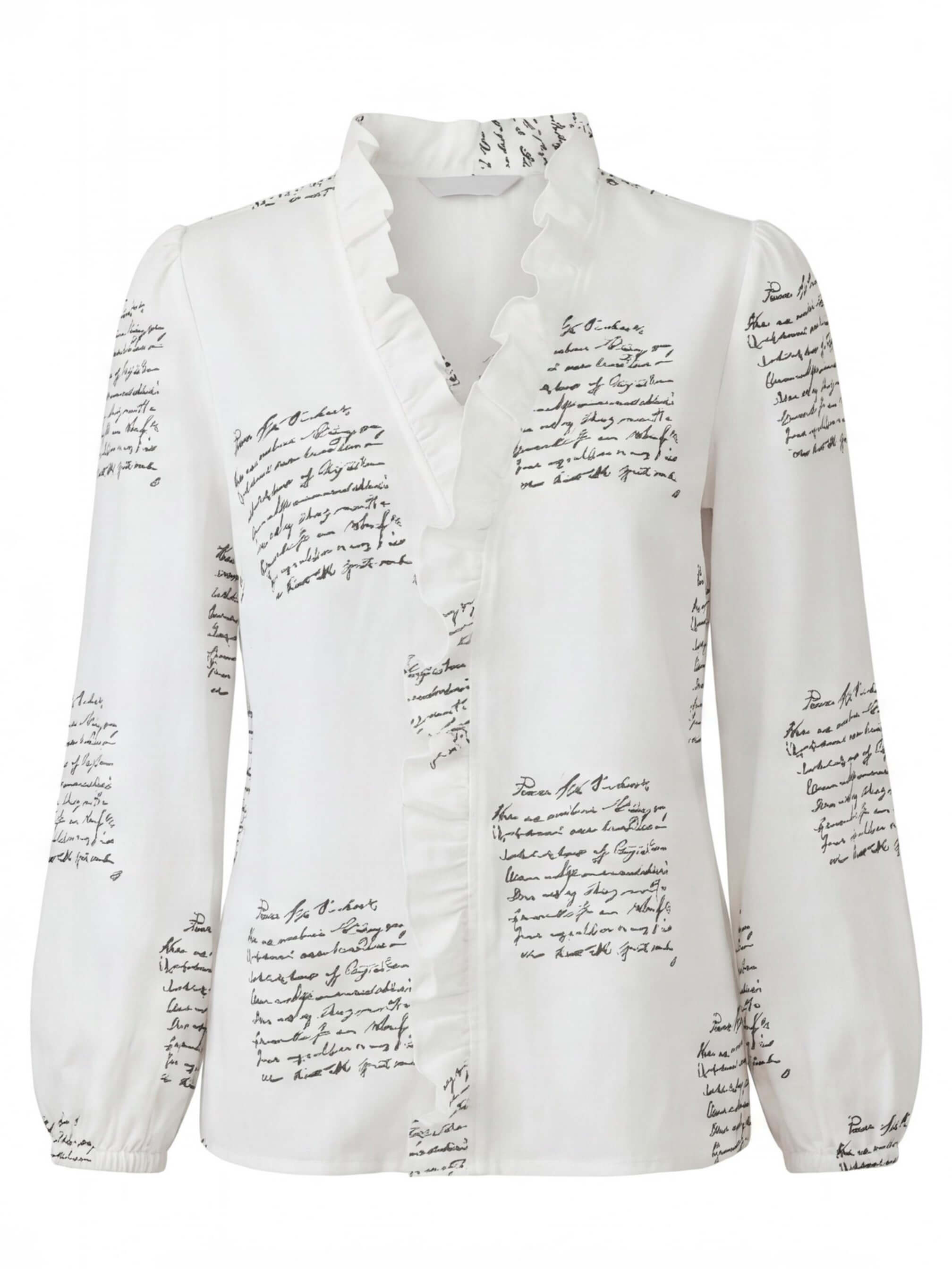 Women’s Ruffle V-Neck Blouse – Romantic Elegance & Modern Chic