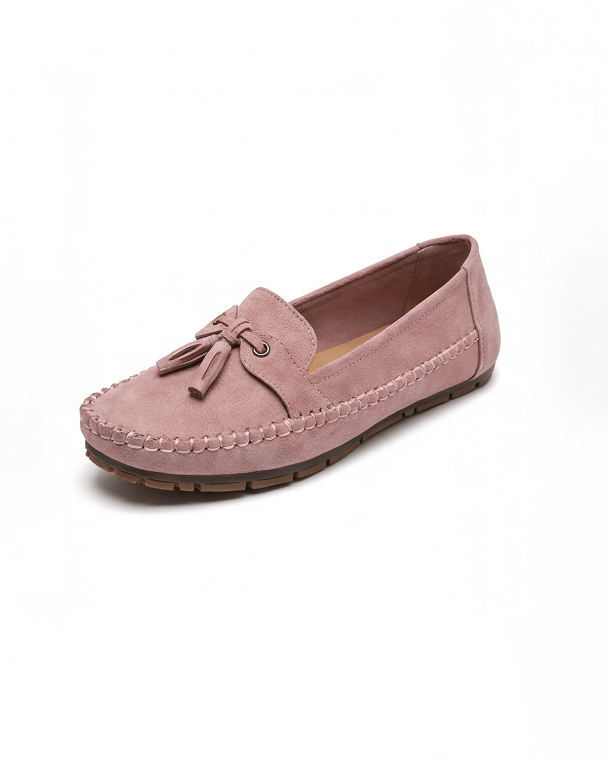 Women’s Stitched Apron Seam Bow-Detail Loafers