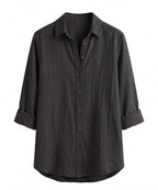 Women’s Top – Lightweight Long-Sleeve Relaxed Blouse