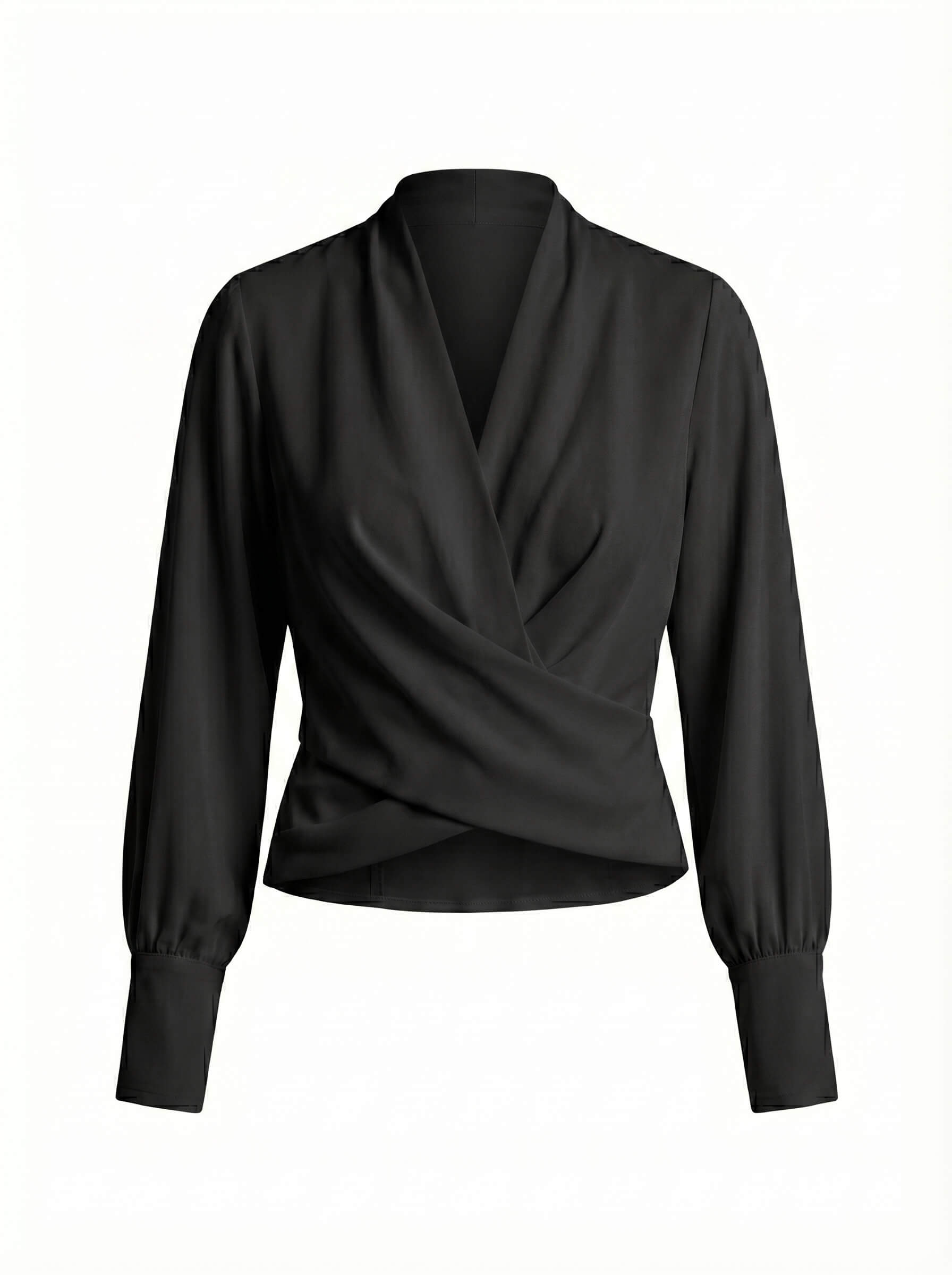 Women’s Blouse – Puff Sleeve Tailored Blouse