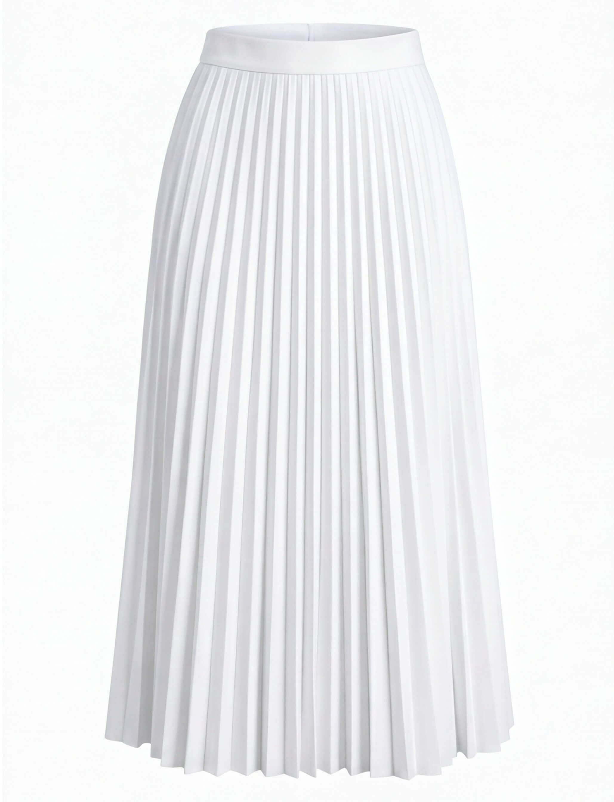 Women’s Pleated Satin Midi Skirt