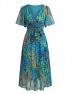 Women’s Floral V-Neck Midi Dress