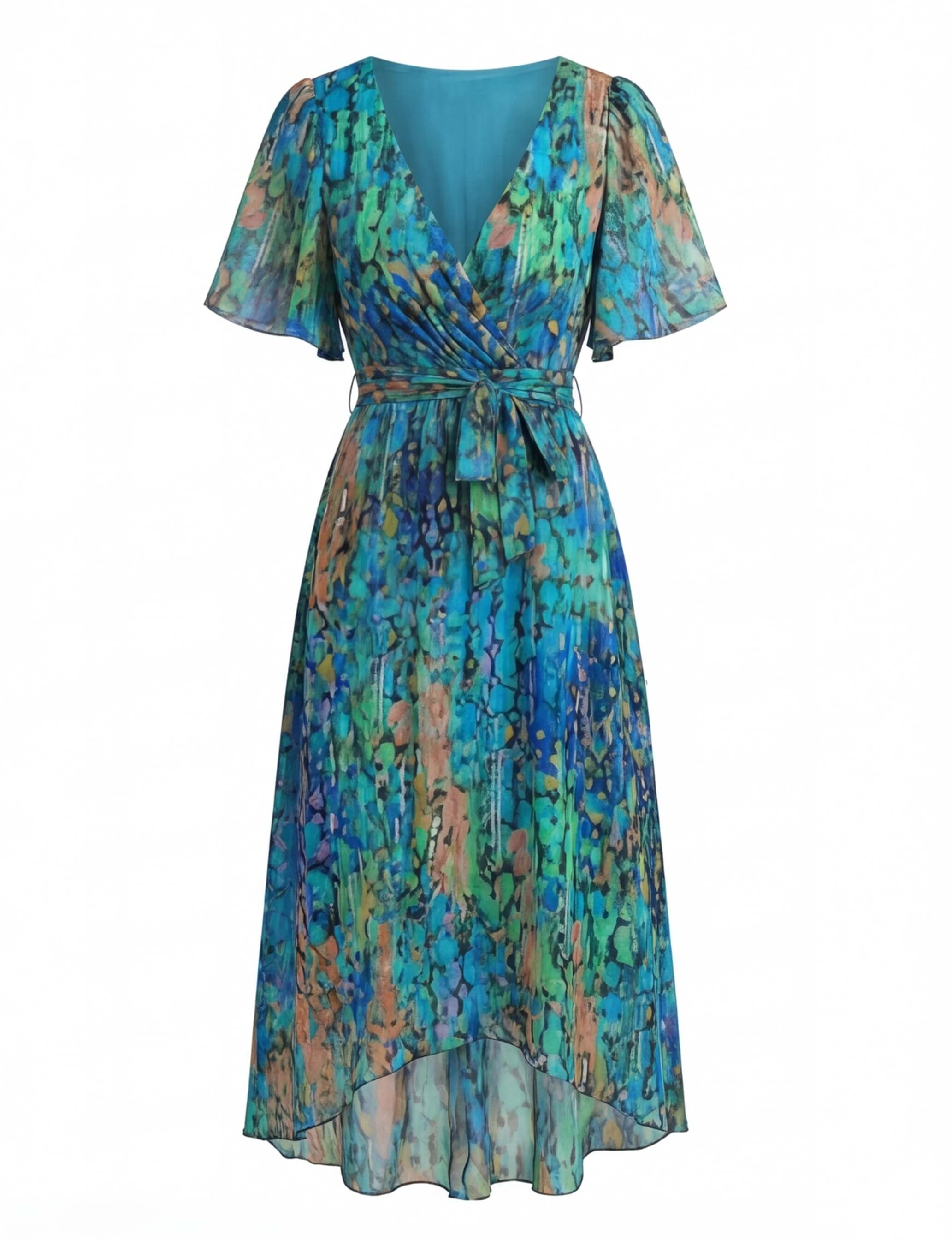 Women’s Floral V-Neck Midi Dress