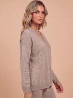 Women’s V-Neck Relaxed Knit Sweater