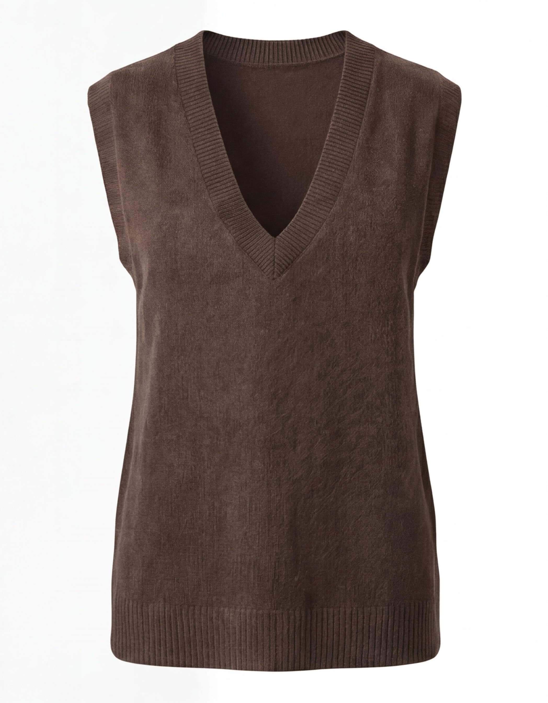 Women’s Knit Sweater Vest – V-Neck Layering Essential & Timeless Style
